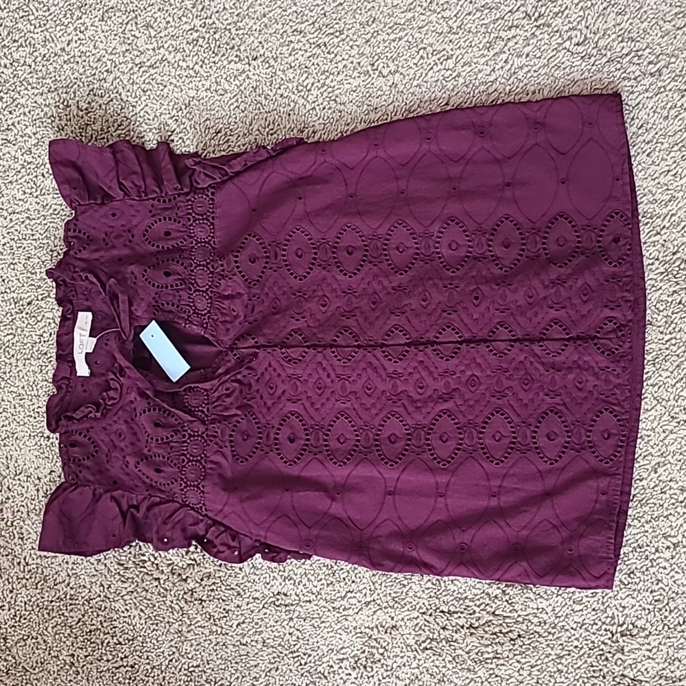Cotton Purple Blouse - Picture 1 of 13